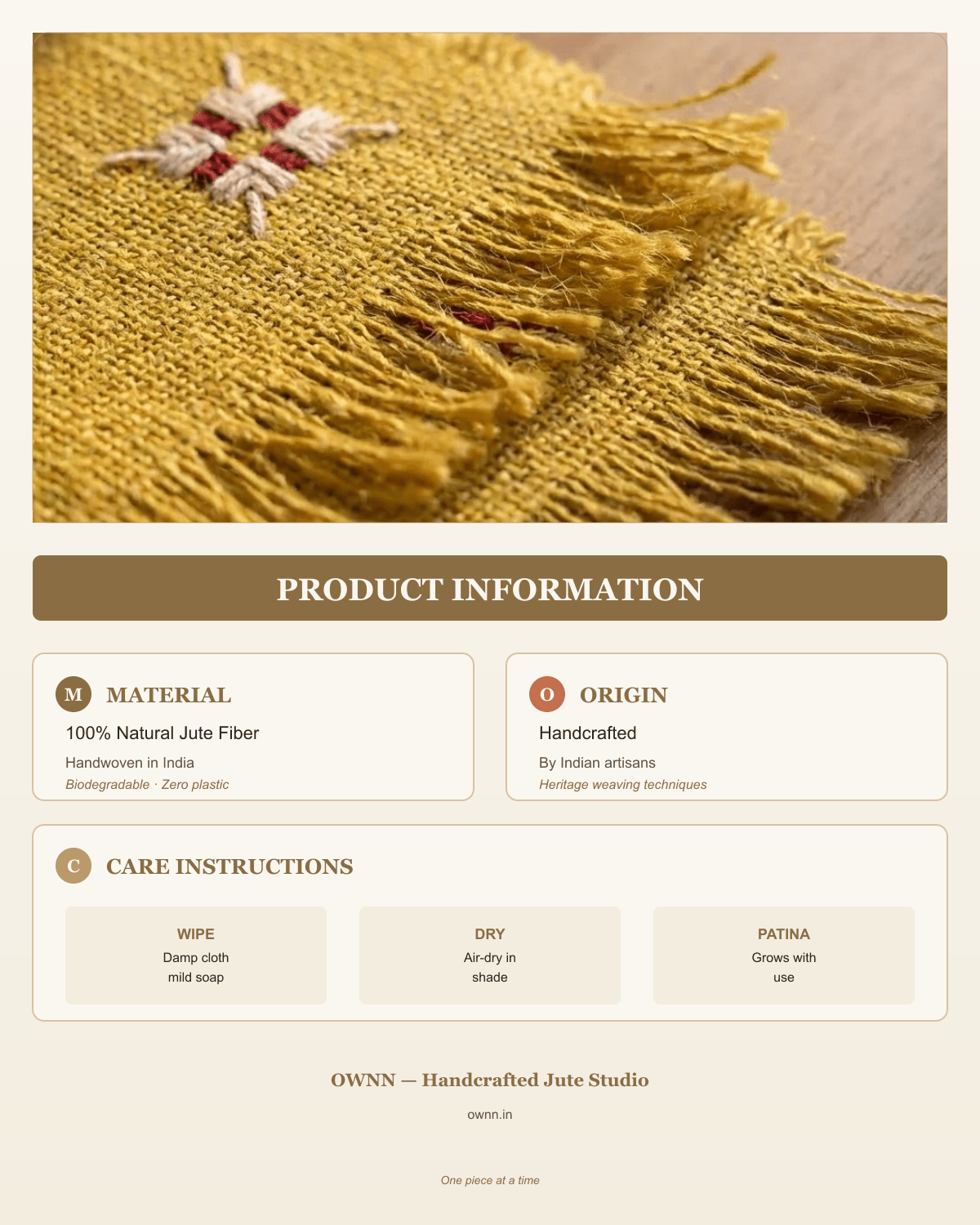 Table runner dimensions and details